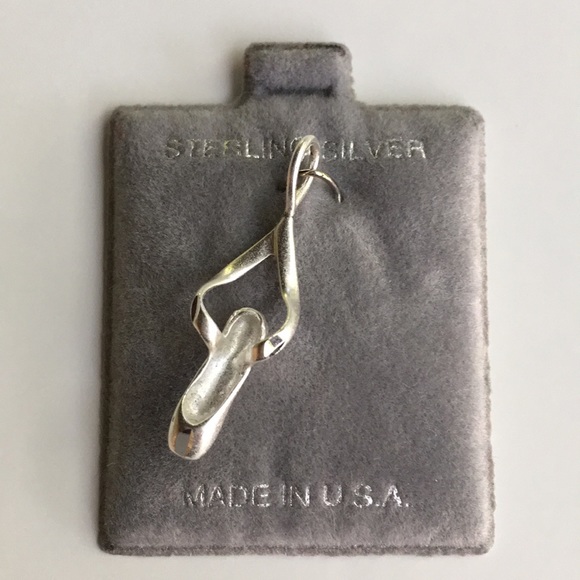 925 Silver Jewelry - Ballet Slipper 925 Sterling Silver Pendant